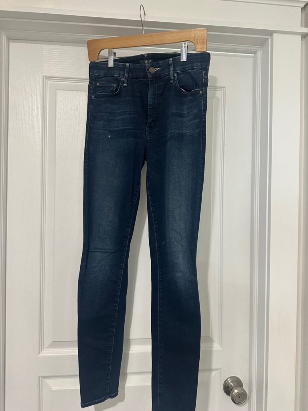 MOTHER Dark Indigo Skinny Jeans